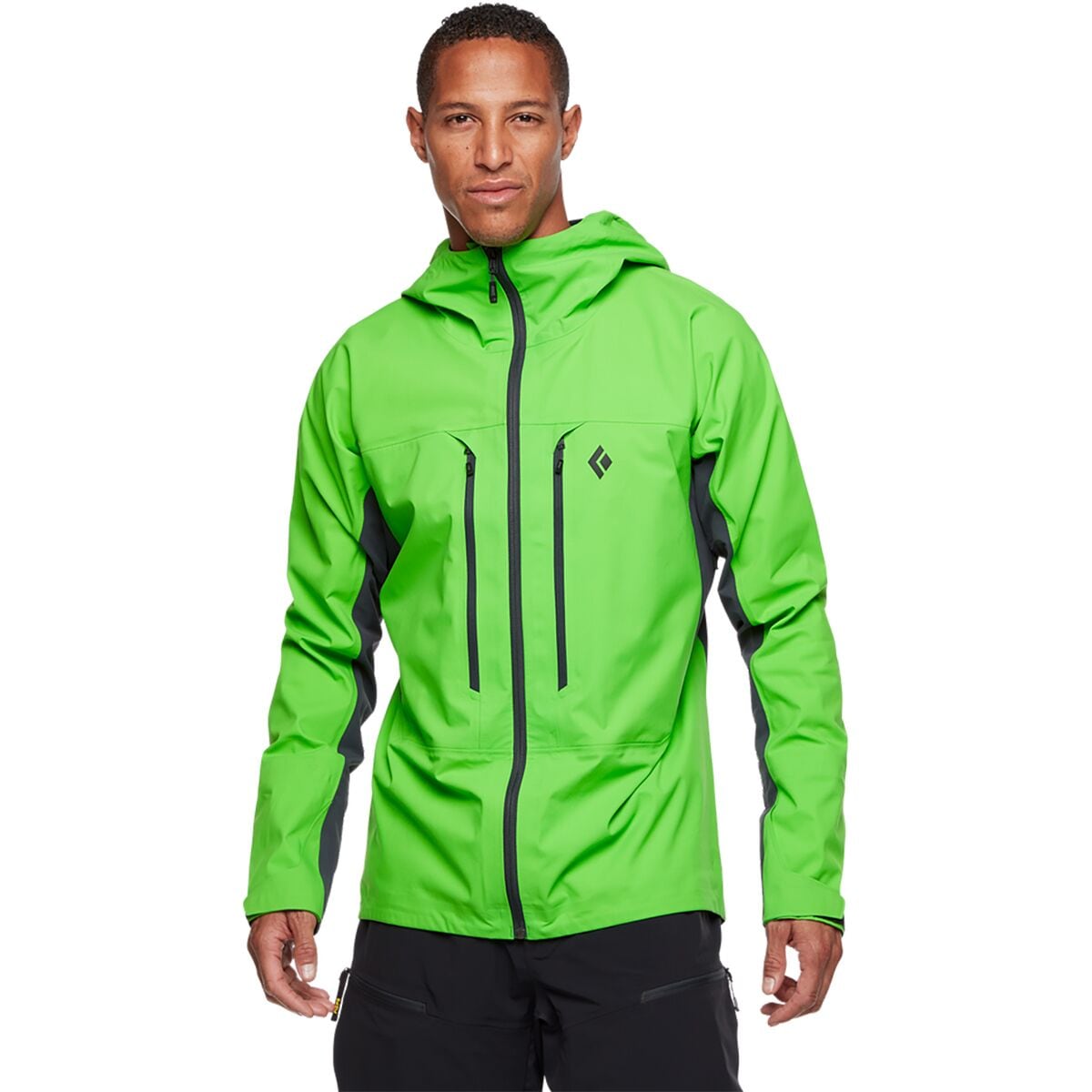 Image of Black Diamond Dawn Patrol Hybrid Shell Jacket - Men's Vibrant Green, XL