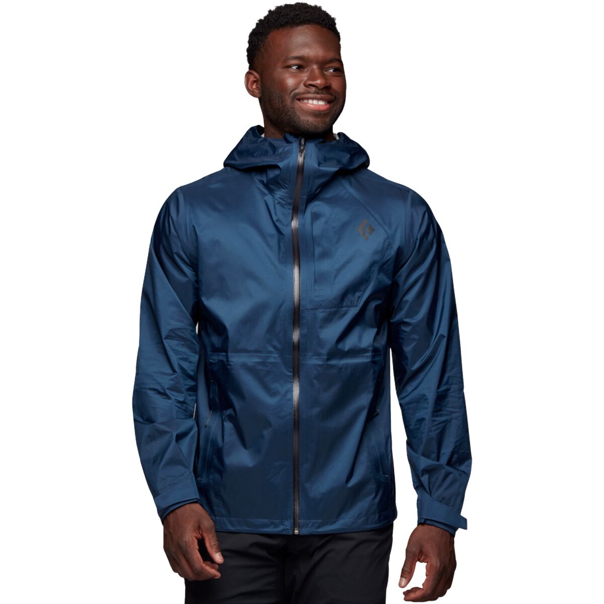 Image of Black Diamond Treeline Rain Shell Jacket - Men's Indigo, XL