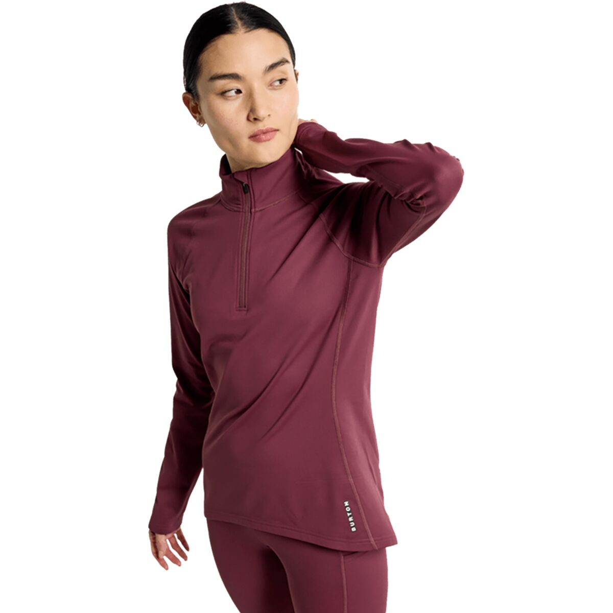 Image of Burton Heavyweight X Base Layer 1/4-Zip Top - Women's Almandine, M