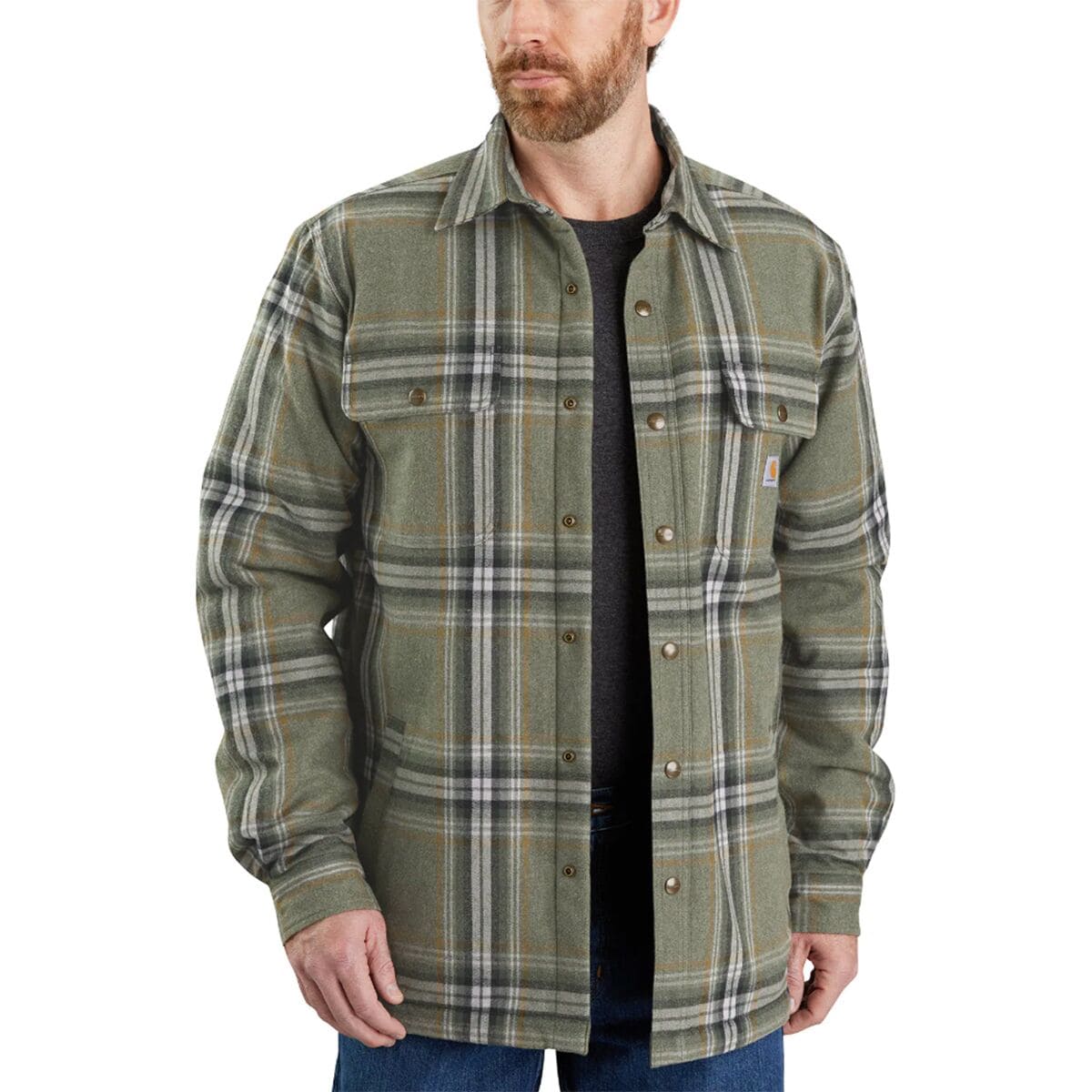Carhartt Relaxed Fit Flannel Sherpa-Lined Shirt Jacket - Men's - Clothing