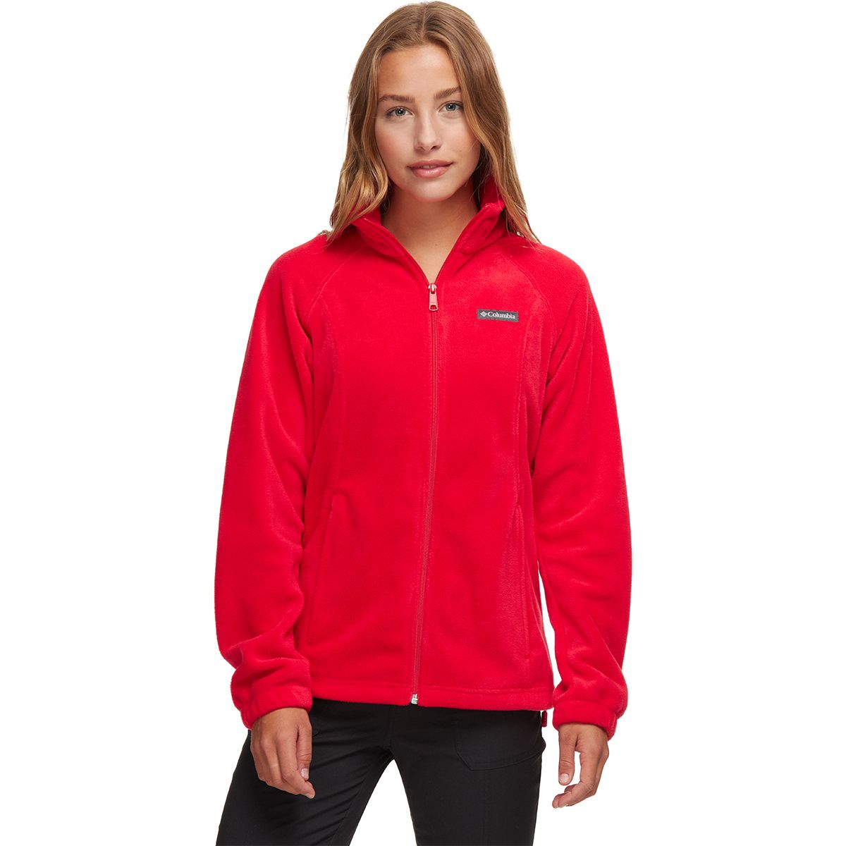 Image of Columbia Benton Springs Full-Zip Fleece Jacket - Women's Red Lily, 2X