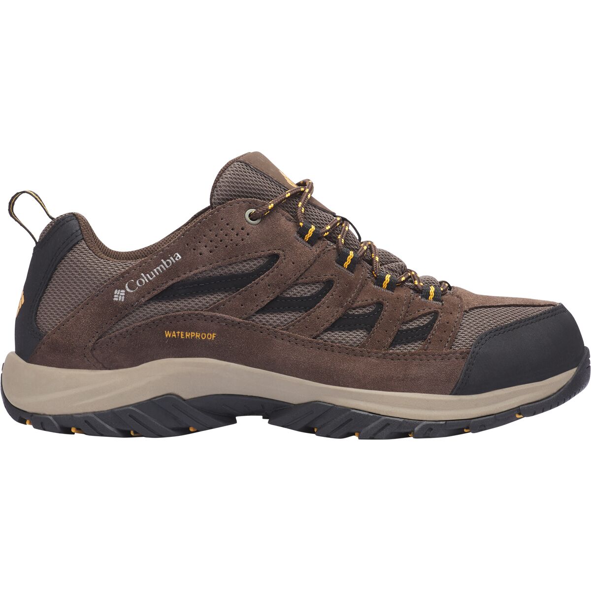 Image of Columbia Crestwood Waterproof Hiking Shoe - Wide - Men's Mud/Squash, 9.5