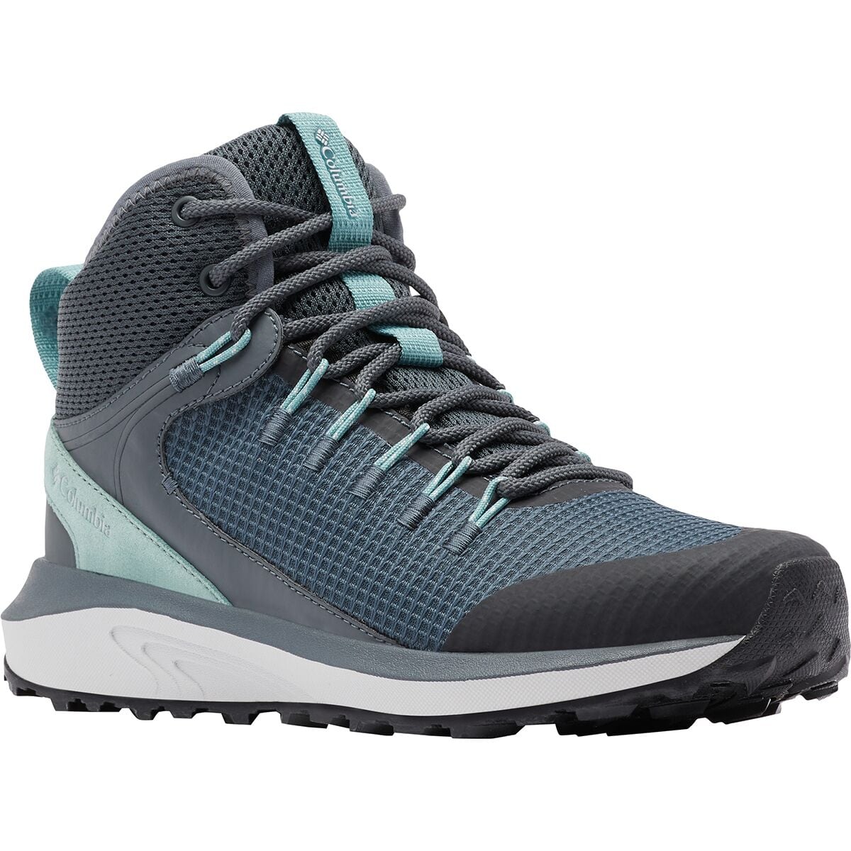 Image of Columbia Trailstorm Mid Waterproof Wide Hiking Boot - Women's Graphite/Dusty Green, 9.5