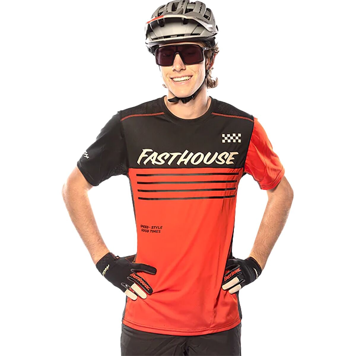 Fasthouse Mercury Classic SS Jersey, Black/Red / S