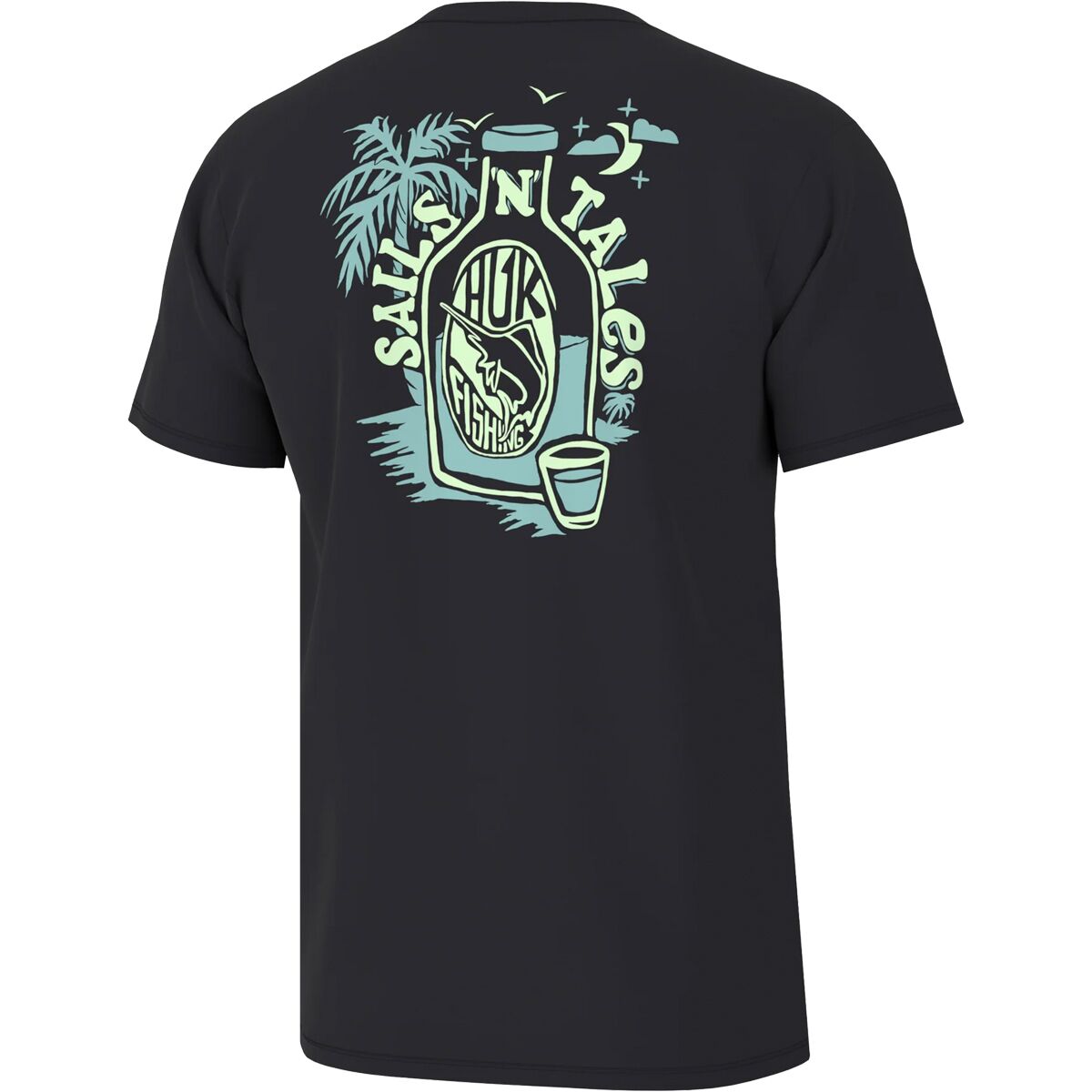 Image of Huk Sails N Tales T-Shirt - Men's Black, L