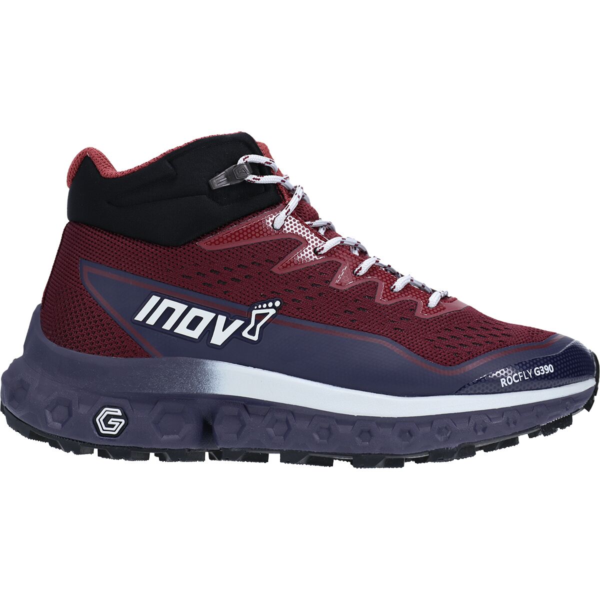 Image of Inov 8 RocFly G 390 Hiking Shoe - Women's Burgundy/Black, 7.0