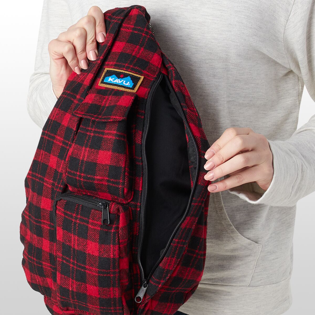 Plaid kavu store rope bag