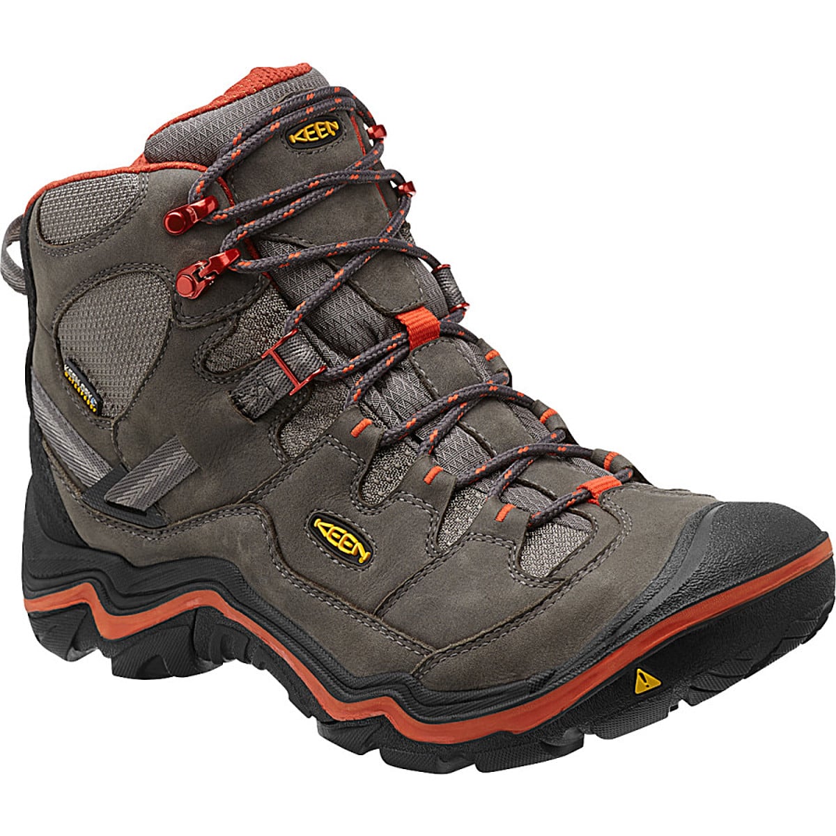 Image of KEEN Durand Mid Waterproof Hiking Boot - Men's Magnet/Red Clay, 13.0