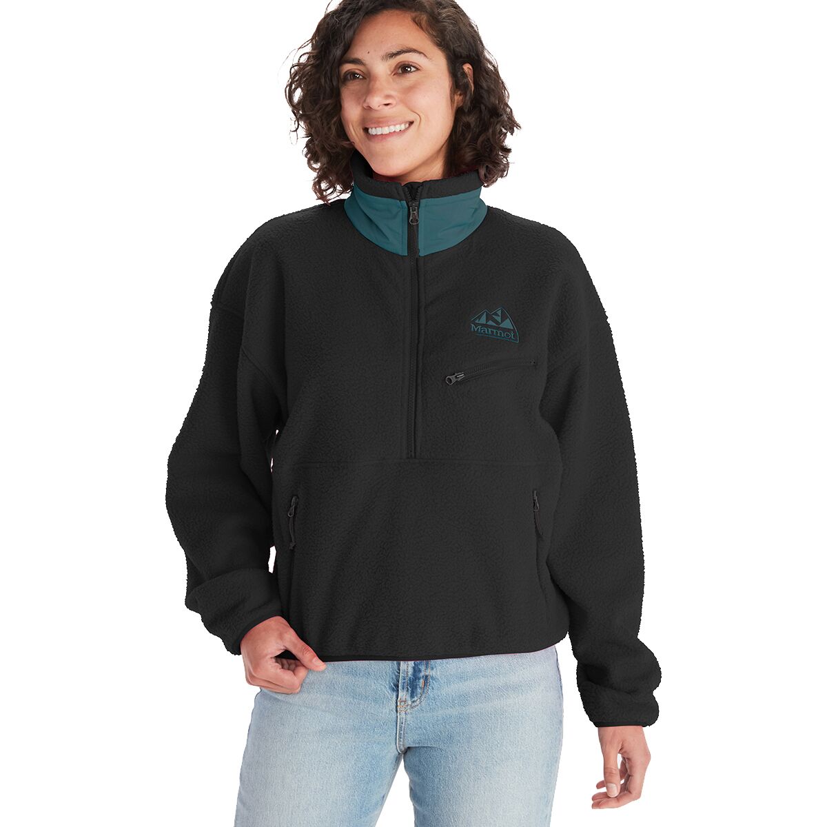 Marmot 94 E.C.O. Recycled Fleece - Women's, Victory Red — Womens Clothing  Size: Large, Length, Alpha: Regular, Sleeve Length: Regular, Apparel Fit:  Oversize — M14197-21749-L - 1 out of 15 models