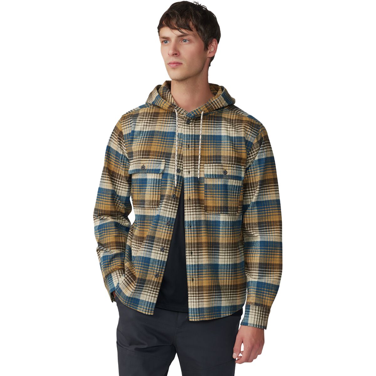 Image of Mountain Hardwear Dusk Creek Hooded Shirt - Men's Ridgeline Glass House Plaid, XXL