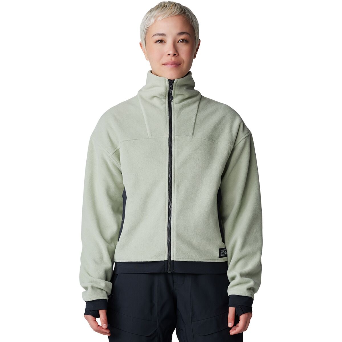 Image of Mountain Hardwear Powder Maven Fleece Full-Zip Jacket - Women's White Sage, M