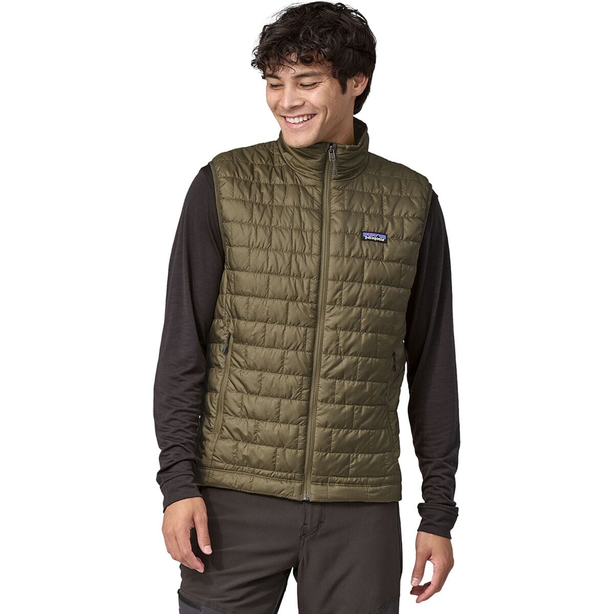 Image of Patagonia Nano Puff Vest - Men's Sage Khaki, S