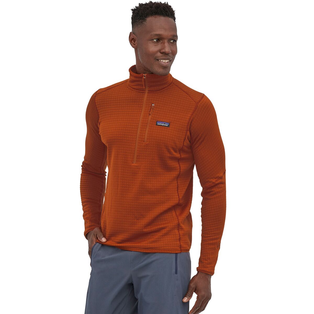 Image of Patagonia R1 Fleece 1/2-Zip Pullover - Men's Sandhill Rust, XXL