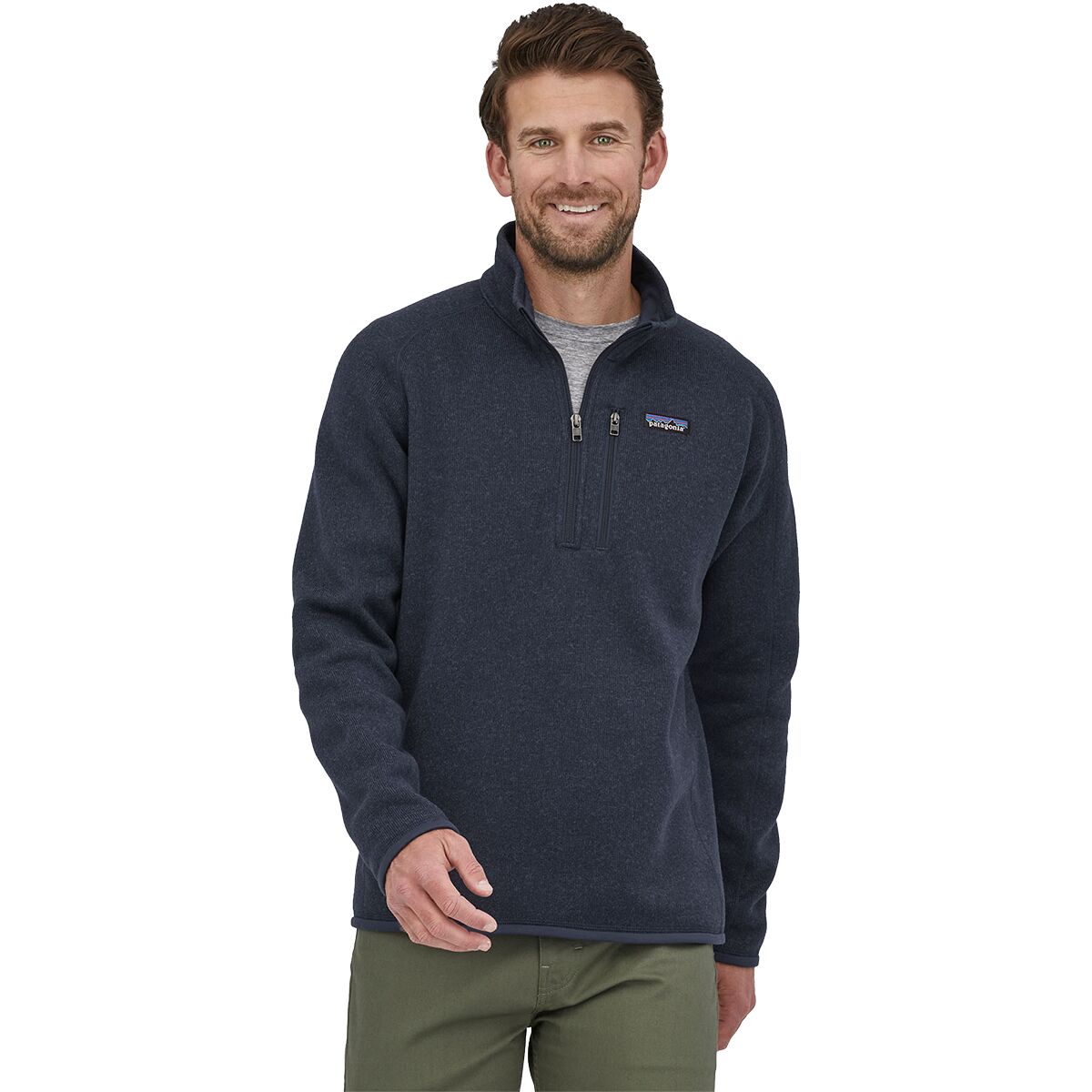 Image of Patagonia Better Sweater 1/4-Zip Fleece Jacket - Men's New Navy, XXL