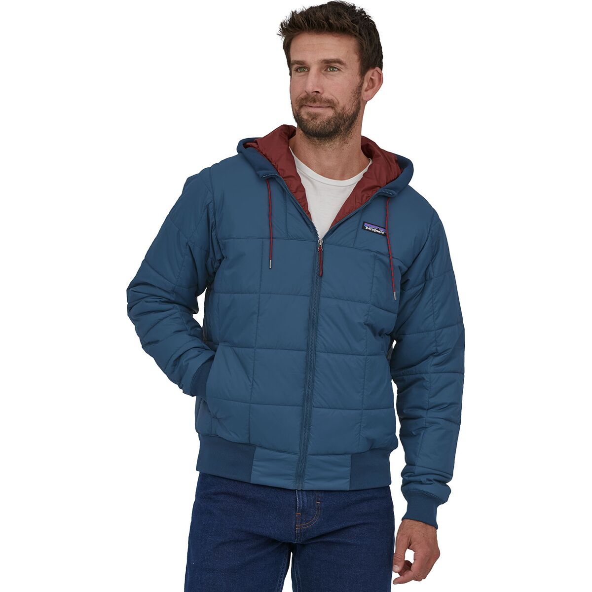 Image of Patagonia Box Quilted Hooded Jacket - Men's Tidepool Blue, 3XL