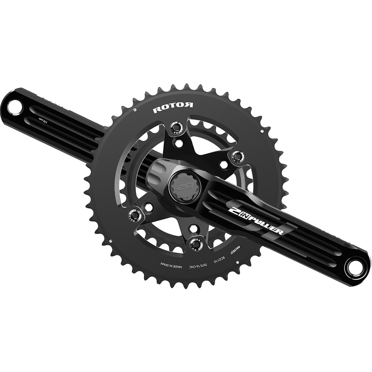 Rotor 2INpower SL Dual Sided Gravel 2x Power Meter Crankset One Color, 175mm