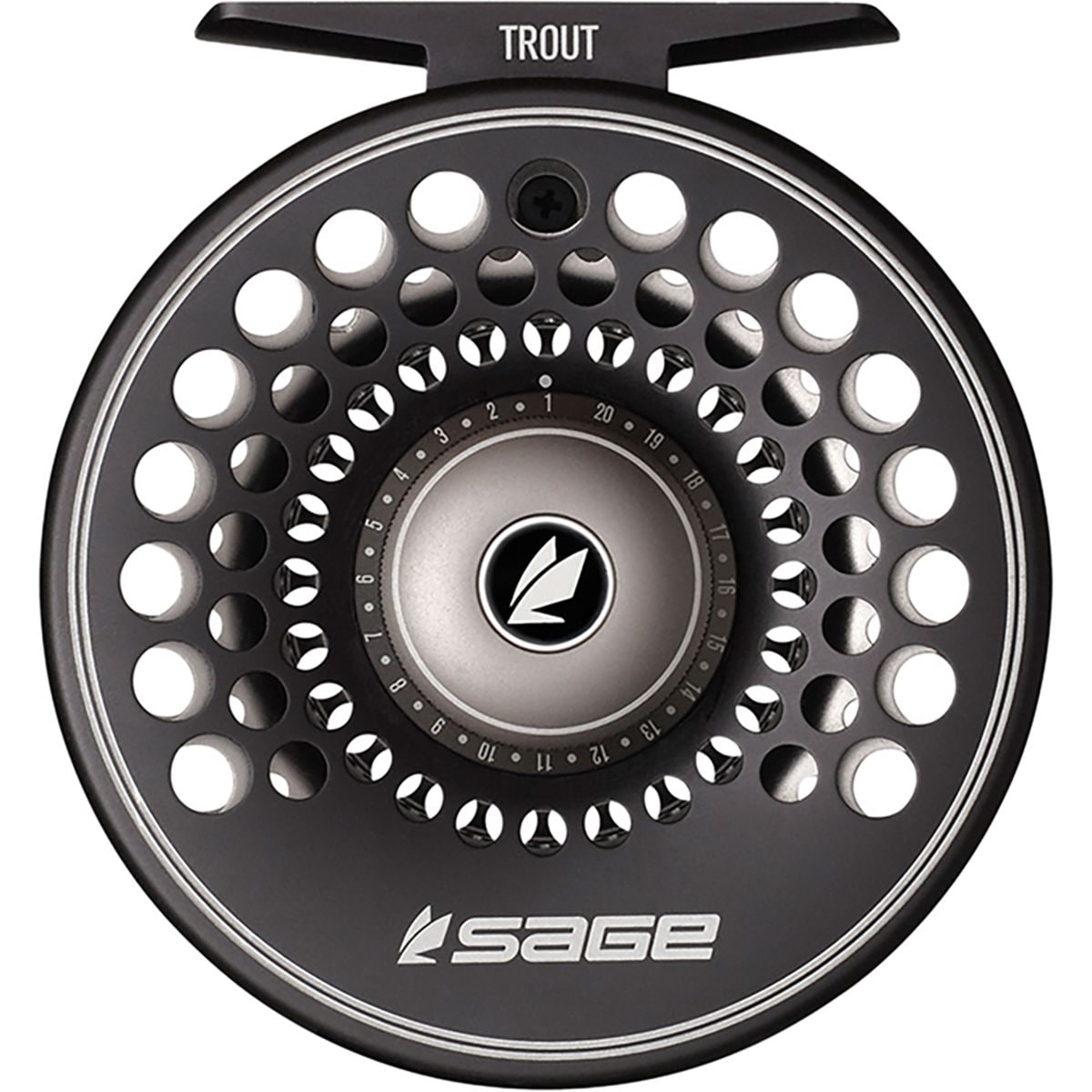 Image of Sage Trout Fly Reel Stealth/Silver, 4/5/6wt