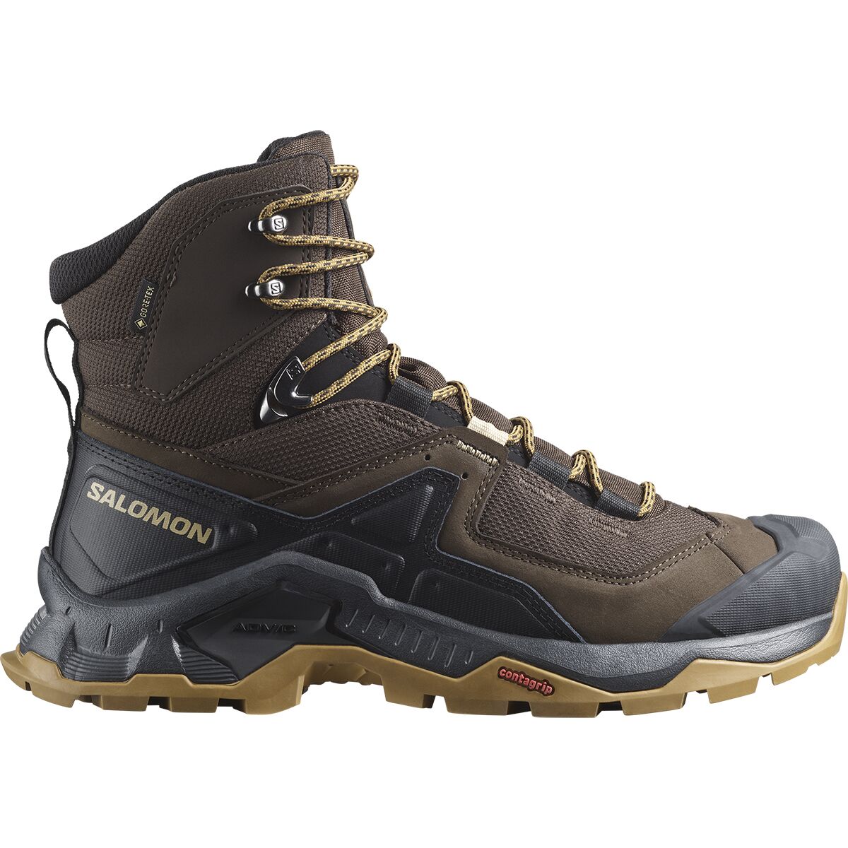 Image of Salomon Quest Element GTX Hiking Boot - Men's Delicioso Black Dull Gold, 10.0