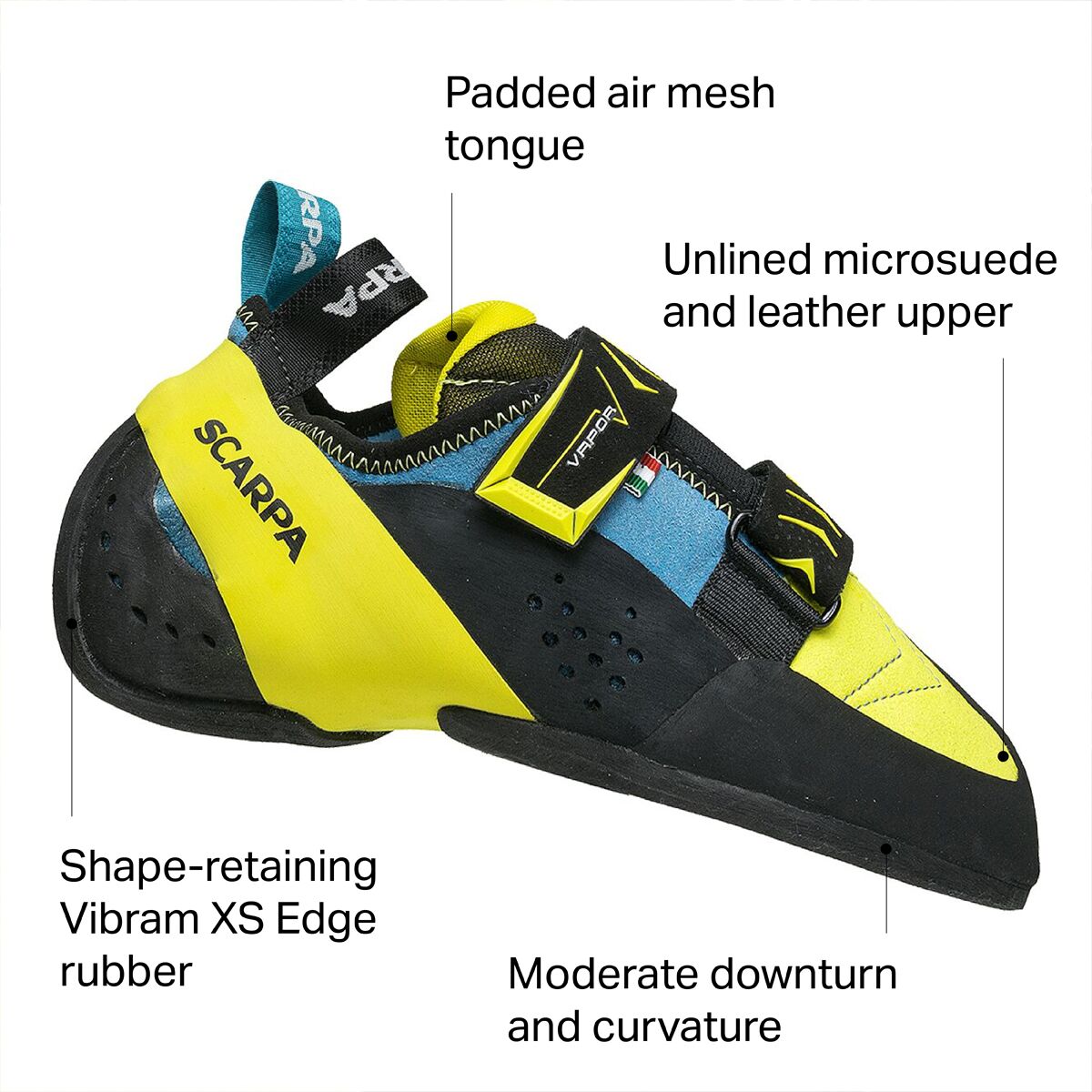 Climbing shoe Scarpa Vapor (Smoke Yellow) - Alpinstore