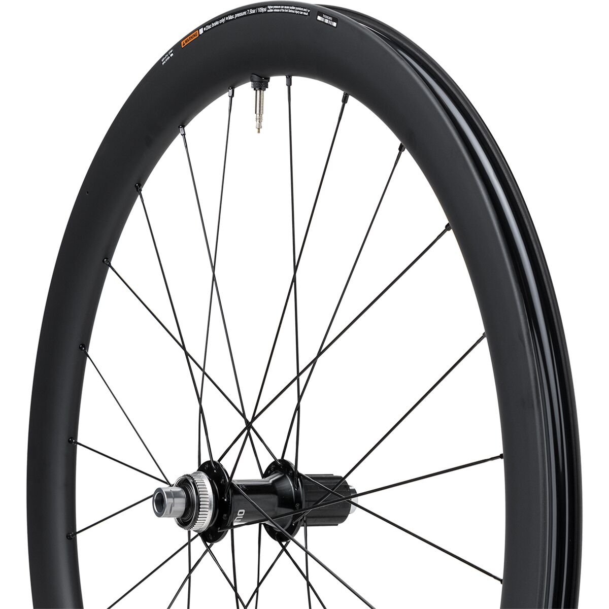 Image of Shimano 105 WH-RS710 C46 Carbon Road Wheel - Tubeless Black, Front