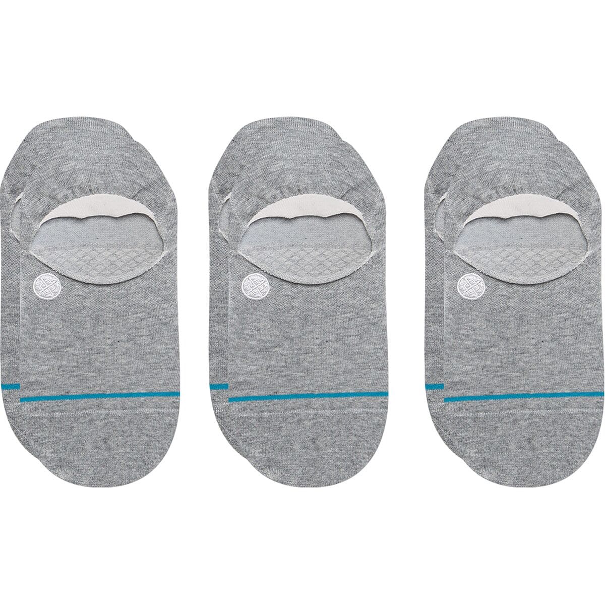 Image of Stance Icon No-Show Sock 3-Pack Heathergrey, M