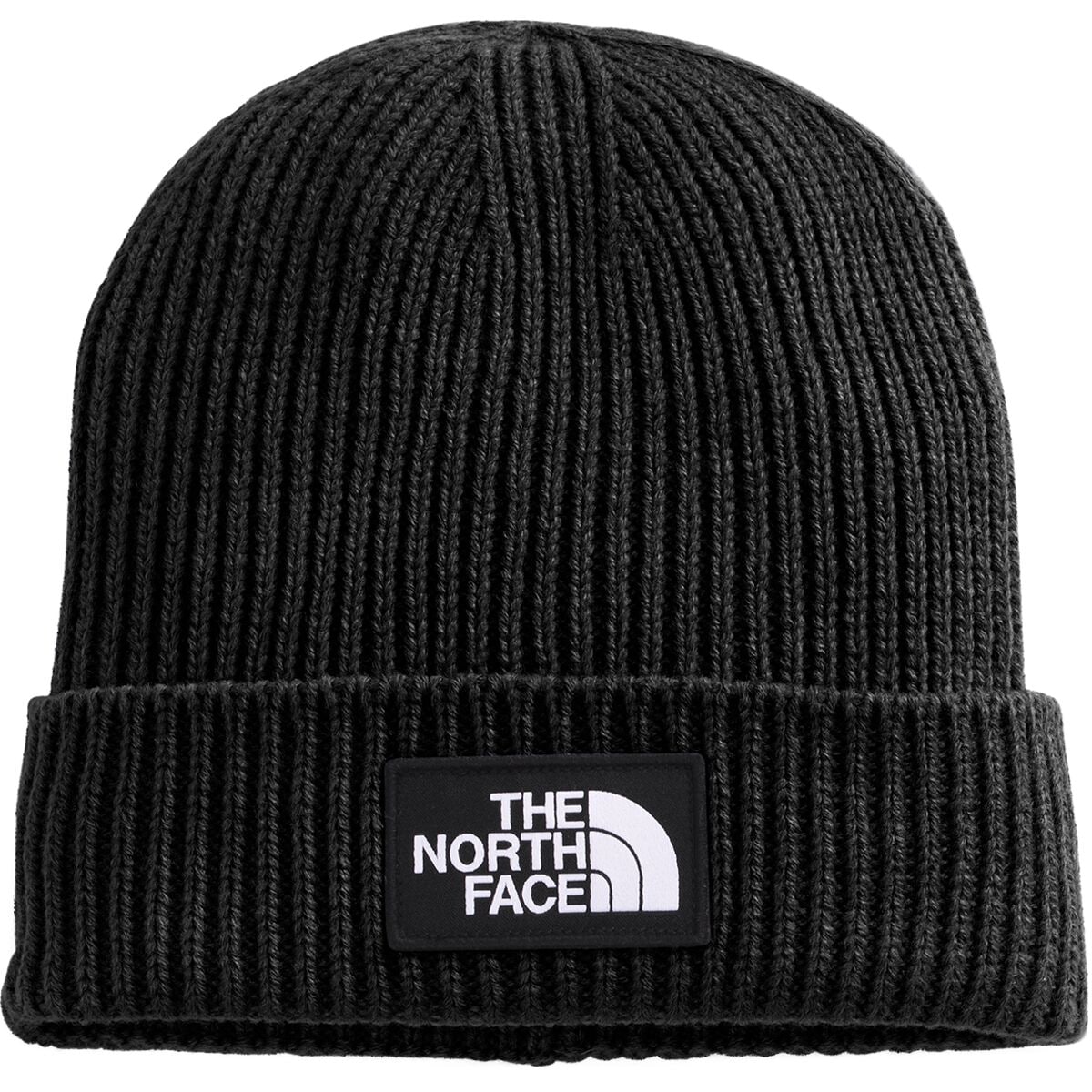 The North Face Beanie Cream Colored With Black Writing