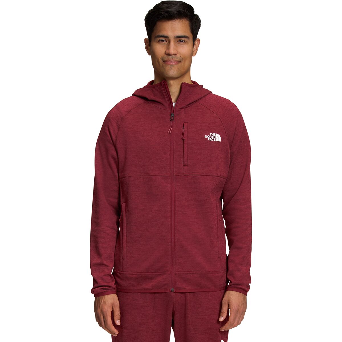 Image of The North Face Canyonlands Hooded Fleece Jacket - Men's Cordovan Heather, S